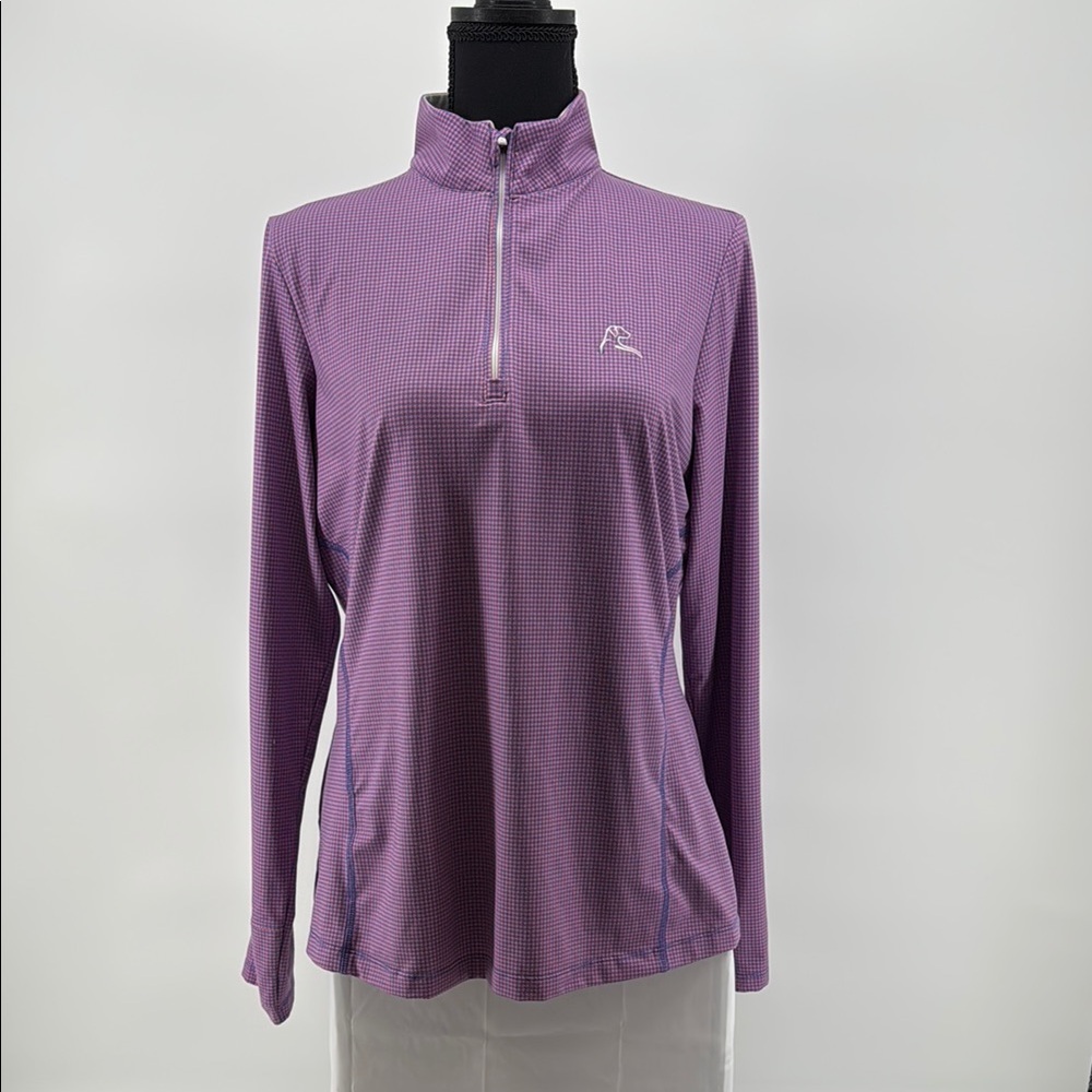 Rhoback Purple Half-Zip Long‎ Sleeve Tee